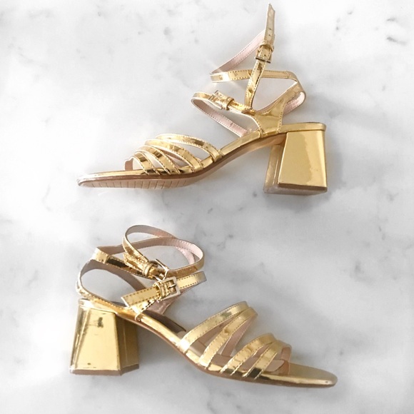 zara gold strappy sandals